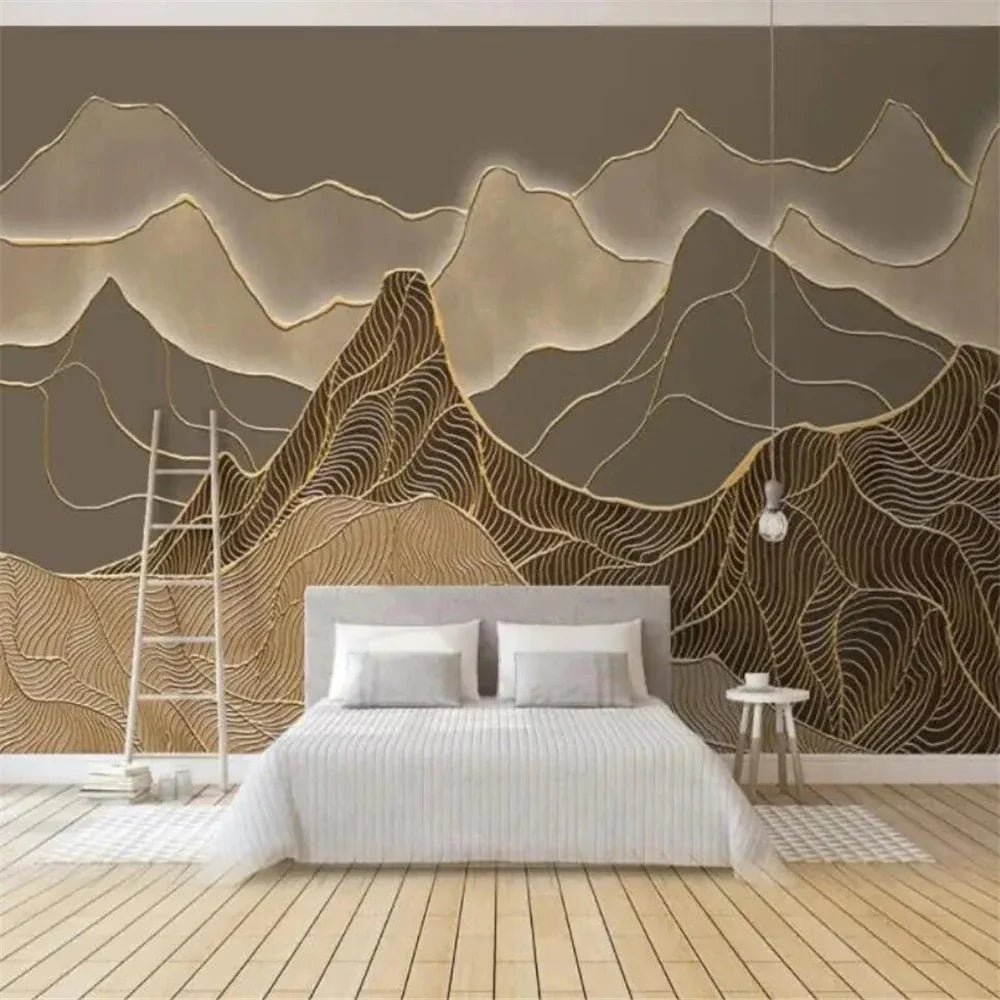 ArtisticWallpaper™ - Vagues Montagnes - Inspire Maison