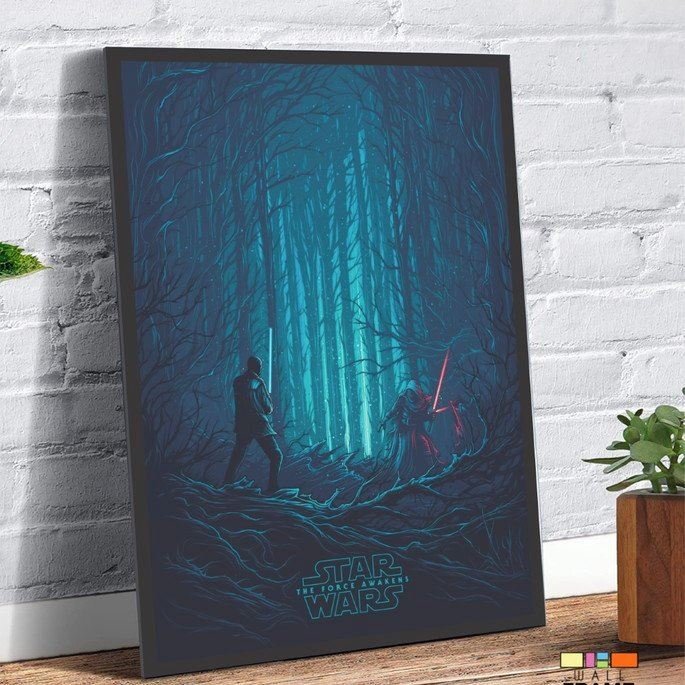StarWarsArt™ - Le Réveil De La Force Bleu - Inspire Maison