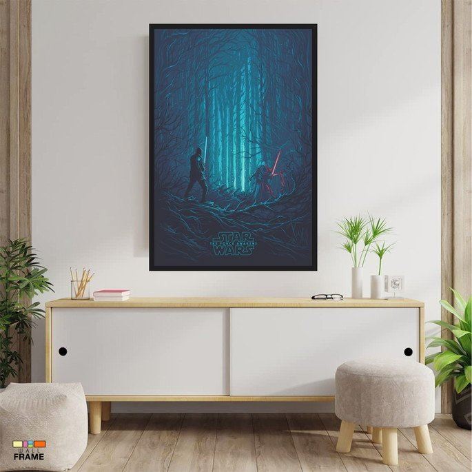 StarWarsArt™ - Le Réveil De La Force Bleu - Inspire Maison
