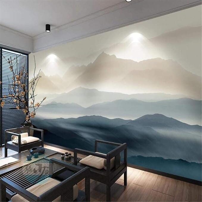 ArtisticWallpaper™ - Montagnes Zen - Inspire Maison